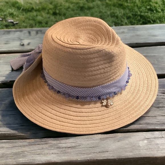 Paper Straw Fedora Sun Beach Hat - Picture 2 of 9